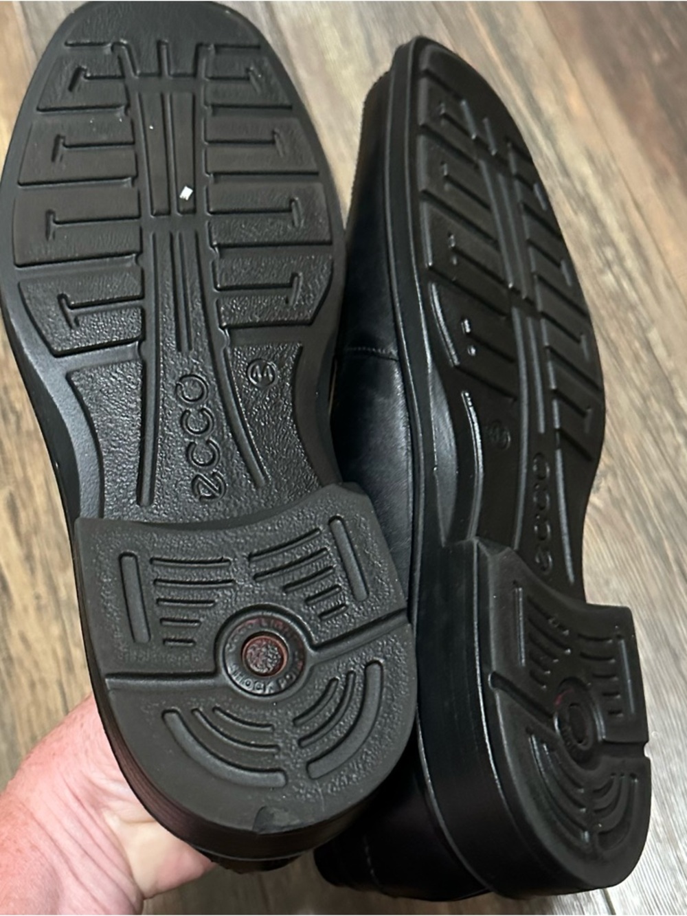 Ecco men’s 44 black slip on dress shoes loafers - Picture 6 of 9